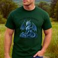 Dads Are Like Dragons Legendary Protective Fatherhood Men's Casual T-Shirt Forest