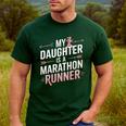 My Daughter Is A Marathon Runner Proud Mom & Dad Men's Casual T-Shirt Forest
