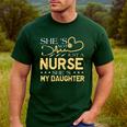 My Daughter Is A Nurse Proud Nurse's Mom Dad RN LPN Family Men's Casual T-Shirt Forest