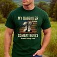My Daughter Wears Combat Boots Proud Army Dad Veteran Day Men's Casual T-Shirt Forest