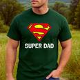 DC Comics Superman Father's Day Super Dad Logo Men's Casual T-Shirt Forest