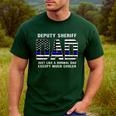 Deputy Sheriff Dad Much Cooler Fathers Day Thin Blue Line Men's Casual T-Shirt Forest