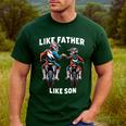 Dirt Bike Family Father Son Motocross Off-Road MX Dad Boys Men's Casual T-Shirt Forest