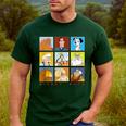 Disney Classic Father's Day Disney Dads Colorful Panels Men's Casual T-Shirt Forest