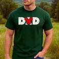 Disney Mickey And Friends Dad Mickey Distressed Text Logo Men's Casual T-Shirt Forest