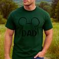 Disney Mickey And Friends Dad Mickey Ears Outline Logo Men's Casual T-Shirt Forest