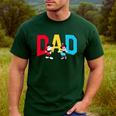 Disney Mickey And Friends Mickey Minnie Dad Collegiate Logo Men's Casual T-Shirt Forest