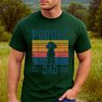 Dog Dad Vintage Poodle Dad Men's Casual T-Shirt Forest