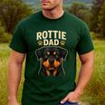 Dog Owner Dad Rottweiler Rottie Dad Men's Casual T-Shirt Forest