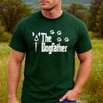 The Dogfather Boston Terrier Dog Dad Tshirt Idea Men's Casual T-Shirt Forest