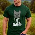 The Dogfather French Bulldog Dad Frenchie Papa T-Shirt Small Men's Casual T-Shirt Forest