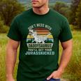 Don't Mess With Daddysaurus T Rex Daddy Saurus Dinosaur Men Men's Casual T-Shirt Forest