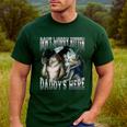Don't Worry Kitten Daddy's Here Cool Alpha Wolf Meme Men's Casual T-Shirt Forest