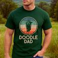 Doodle Dog Vintage Doodle Dad Small Men's Casual T-Shirt Forest