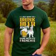 Drink Beer & Hang With My Frenchie French Bulldog Dad For Men Women Men's Casual T-Shirt Forest