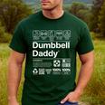 Dumbbell Daddy And Dad Gym Workout Father Men's Casual T-Shirt Forest