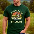 Easily Distracted Duck Hunting Dad Hunter Son Daughter Men's Casual T-Shirt Forest Easily Distracted Duck Hunting Dad Hunter Son Daughter Men's Casual T-Shirt Forest