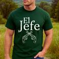 El Jefe Shirt The Boss Mexican Guns Dad For Men Men's Casual T-Shirt Forest