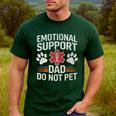 Emotional Support Dad Do Not Pet Caring Father's Day Men's Casual T-Shirt Forest