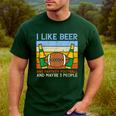 I Like Fantasy Football 3 People Draft Party Dad Men Men's Casual T-Shirt Forest