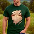 Fat Hairy Guy Big Stomach & Man Boobs Fat Dad BOD Men's Casual T-Shirt Forest