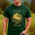 Father Of Cats Shirt Cat Dad Cat Daddy Men's Casual T-Shirt Forest