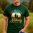 Father Daughter Fishing Partner For Life Retro Matching Dad Men's Casual T-Shirt Forest