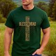 Father's Day For Dad Husband Blessed Dad Christian Men's Casual T-Shirt Forest