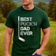 Father's Day Hockey Dad Best Puck'n Dad Ever Men's Casual T-Shirt Forest Father's Day Hockey Dad Best Puck'n Dad Ever Men's Casual T-Shirt Forest