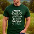 Fathers Day Proud Dad Of A United States Anchor Sailor Men's Casual T-Shirt Forest