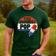 Fathers Day Shirt Cool Dad Bombest Pop Retro 80s Dad Men's Casual T-Shirt Forest