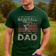 My Favorite Baseball Player Calls Me Dad Father's Day Men's Casual T-Shirt Forest