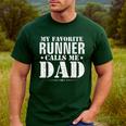 My Favorite Runner Calls Me Dad Father's Day Men's Casual T-Shirt Forest