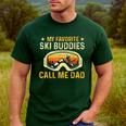 My Favorite Ski Buddies Call Me Dad Skier Skiing Lover Men's Casual T-Shirt Forest