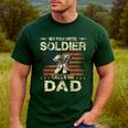 My Favorite Solider Calls Me Dad Proud Army Dad Men's Casual T-Shirt Forest