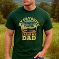 My Favorite Trumpet Player Calls Me Dad Father Vintage Men's Casual T-Shirt Forest