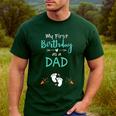 My First Birthday As a Dad Pregnancy Announcement Men's Casual T-Shirt Forest