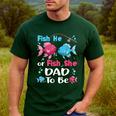 Fish He Or Fish She Gender Reveal Family Matching Dad Men's Casual T-Shirt Forest