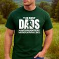 Flag Football Girl Dad Proud Father Of Girl Playing Sports Men's Casual T-Shirt Forest