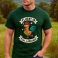 Fluent In Fowl Language Chicken Rooster Mom Dad Farm Men's Casual T-Shirt Forest