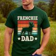 Frenchie Dad Retro French Bulldog Lover Daddy Men Men's Casual T-Shirt Forest