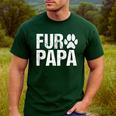 Fur Papa Shirt Pet Lover Dog Dad T-Shirt Fathers Day For Men Men's Casual T-Shirt Forest