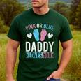 Future Dad Pink Or Blue Daddy Loves You Gender Reveal Men's Casual T-Shirt Forest