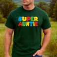 Gamer Aunt Super Auntie Gaming Matching Dad & Mom Kids Men's Casual T-Shirt Forest