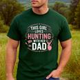 This Girl Loves Hunting With Her Dad Pink Deer Hunter Men's Casual T-Shirt Forest