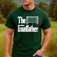 The Goalfather Dad Soccer Goalkeeper Goalie Coach Footballer Men's Casual T-Shirt Forest