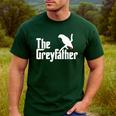 The Greyfather African Grey Parrot Lovers Bird's Dad Men's Casual T-Shirt Forest