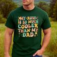 Groovy My Aunt Is So Much Cooler Than My Dad On Back Kids Men's Casual T-Shirt Forest