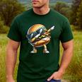 Hamburger Dabbing Kids Men Women Dab Dance Cheeseburgers Dad Men's Casual T-Shirt Forest