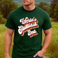 Humor Sarcastic Father's Day Adult Jokes World's Sluttiest Dad Small Men's Casual T-Shirt Forest